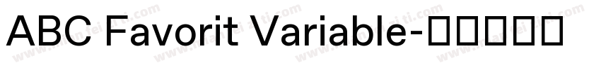 ABC Favorit Variable字体转换